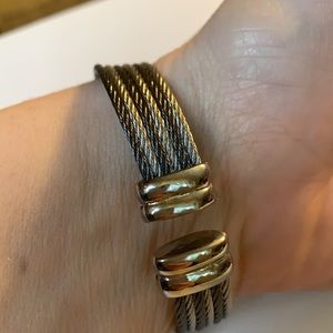 Beautiful cable wire multi strand cuff Bracelet